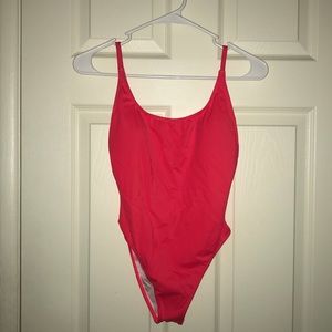 NWT Red high leg one piece from Pink
